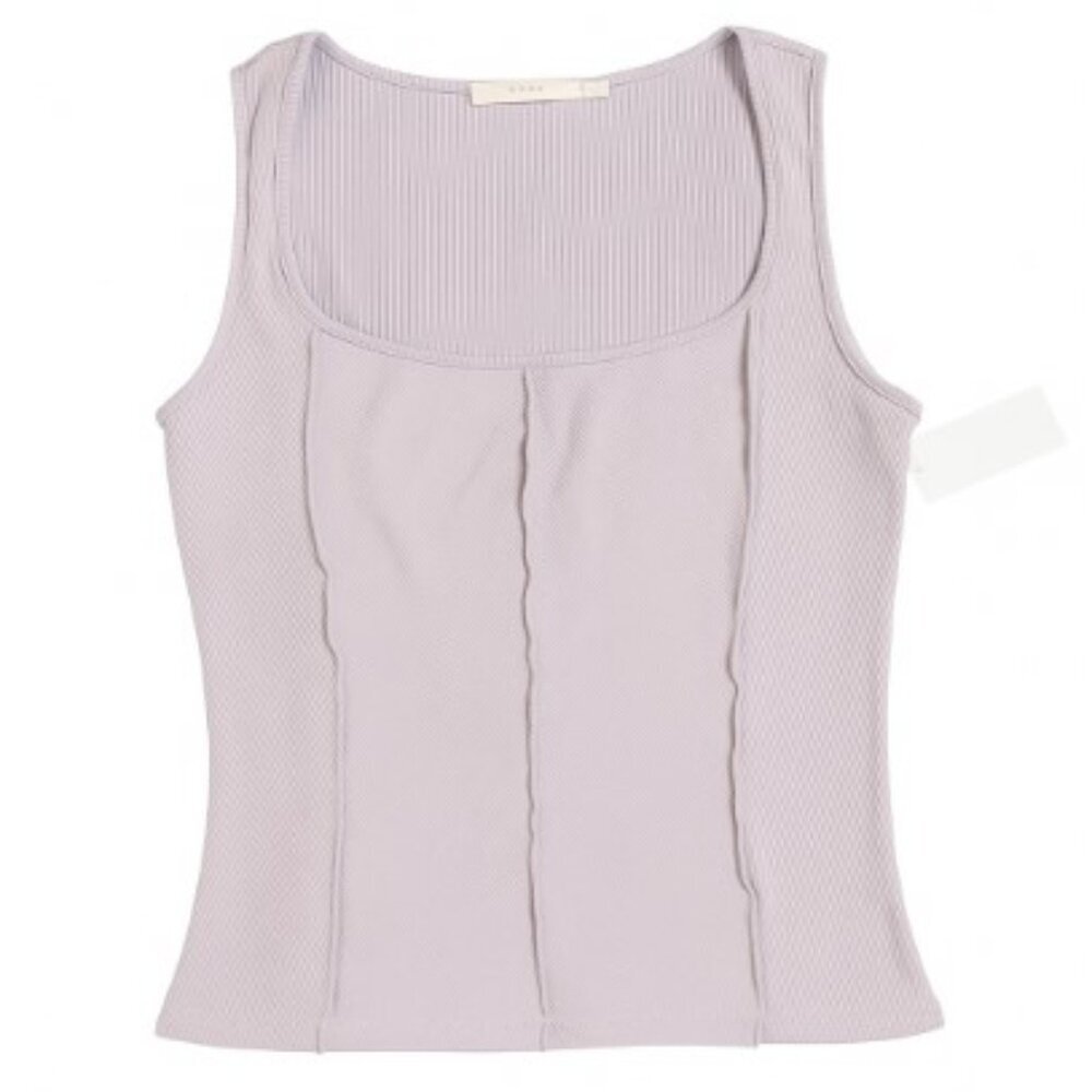 3/$20 Bundle 🌈Lush Lavender Ribbed Seam Detail Tank Top Small NWT